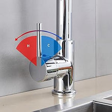 Load image into Gallery viewer, Single Handle Chrome Kitchen Faucet With Pull-Out Spray