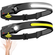 Load image into Gallery viewer, Rechargeable Outdoors LED Motion Sensor Running Headlamp Flashlight
