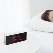 Load image into Gallery viewer, Compact High Tech Mirror LED Display Tabletop Digital Alarm Clock