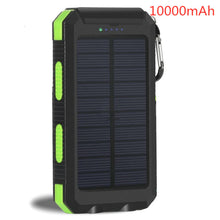 Load image into Gallery viewer, Ultra-Thin Outdoor Waterproof Solar Power Bank - 2 Led Light Flashlight with Compass
