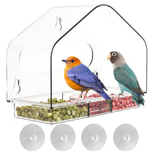 Load image into Gallery viewer, Transparent Acrylic Window Hummingbird Bird Feeder