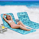 Portable Low Folding Pool Beach Tanning Lounge Chair 2 PCS