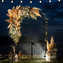 Load image into Gallery viewer, Metal Outdoor Garden Arch Trellis Arbor with Gate