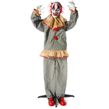 Load image into Gallery viewer, 60" Scary Clown Posable Halloween Horror Animatronics Decoration