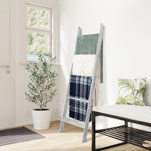 Load image into Gallery viewer, Wooden Freestanding Quilt Rack Blanket Holder for Living Room