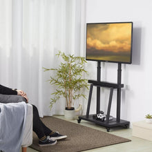 Load image into Gallery viewer, 30"-80" Modern TV Stand Portable Rolling Rack with Wheels