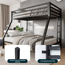 Load image into Gallery viewer, Twin Over Full Metal Bunk Bed With Removable Ladder