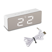 Load image into Gallery viewer, Compact High Tech Mirror LED Display Tabletop Digital Alarm Clock