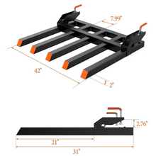 Load image into Gallery viewer, Heavy Duty Skid Steer Loader Fork Attachment
