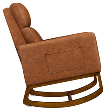 Load image into Gallery viewer, Cushioned Rocking Chair Modern Wooden Porch Rocker