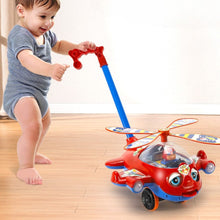 Load image into Gallery viewer, Cartoon Airplane Push Toy Walking Aid Trolley