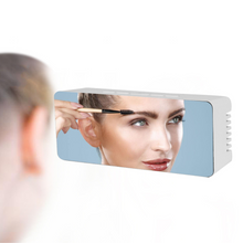 Load image into Gallery viewer, Compact High Tech Mirror LED Display Tabletop Digital Alarm Clock