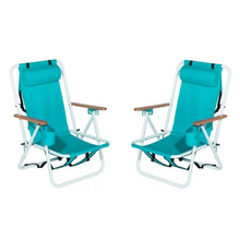 Load image into Gallery viewer, Deluxe Lightweight Foldable Reclining Portable Beach Lounge Chair