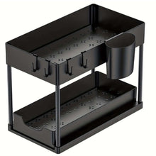 Load image into Gallery viewer, 2 Tier Pull Out Cabinet Organizer Sliding Storage Rack