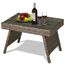 Load image into Gallery viewer, Weatherproof Indoor/Outdoor Rattan Wicker Side Table
