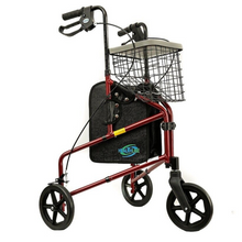 Load image into Gallery viewer, Lightweight 3 Wheel Rollator Mobility Walker with Basket