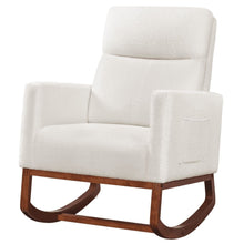 Load image into Gallery viewer, Cushioned Rocking Chair Modern Wooden Porch Rocker