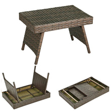 Load image into Gallery viewer, Weatherproof Indoor/Outdoor Rattan Wicker Side Table
