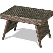 Load image into Gallery viewer, Weatherproof Indoor/Outdoor Rattan Wicker Side Table