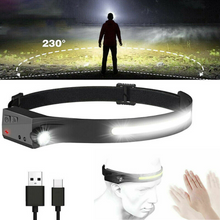Load image into Gallery viewer, Rechargeable Outdoors LED Motion Sensor Running Headlamp Flashlight