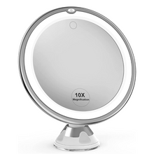 Load image into Gallery viewer, LED Vanity Bathroom 10x Magnifying Makeup Travel Mirror With Light