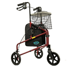 Load image into Gallery viewer, Lightweight 3 Wheel Rollator Mobility Walker with Basket