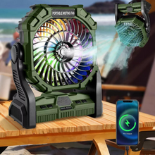Load image into Gallery viewer, Compact Portable Camping Water Misting Cooling Fan