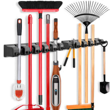 Load image into Gallery viewer, Wall Mounted Broom Holder and Mop Organizer