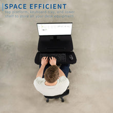 Load image into Gallery viewer, Rolling Mobile Computer Workstation Desk Cart