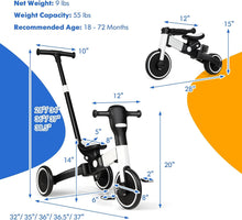 Load image into Gallery viewer, 4-in-1 Toddler Tricycle Bike