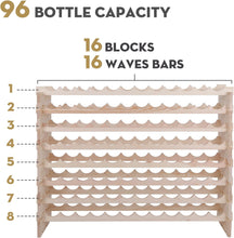 Load image into Gallery viewer, 96-bottle Stackable Modular Wine Rack
