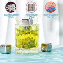 Load image into Gallery viewer, Metal Reusable Beverage Chiller Cubes - Set of 8 Pieces