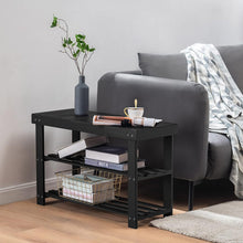 Load image into Gallery viewer, Modern 3-Tier Bamboo Shoe Bench Entryway