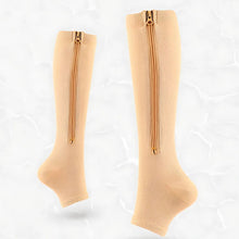 Load image into Gallery viewer, Zippered Calf Compression Stocking Socks for Women