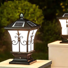 Load image into Gallery viewer, Solar Outdoor Pillar Post LED Light for Garden and Driveway