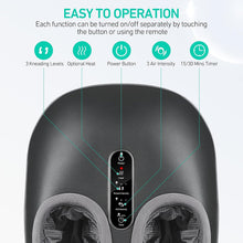 Load image into Gallery viewer, Shiatsu And Kneading Foot Massager With Heat Vibration And Air Compression