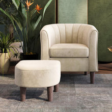 Load image into Gallery viewer, Accent Chair with Ottoman