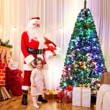 Load image into Gallery viewer, 6 Ft Pre-Lit Christmas Tree With Colorful LED Lights Decorations
