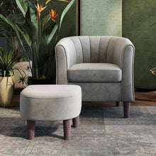 Load image into Gallery viewer, Accent Chair with Ottoman