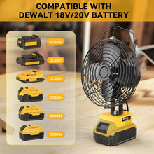 Load image into Gallery viewer, Portable Cordless Jobsite Fan for Dewalt 20V Li-ion Battery
