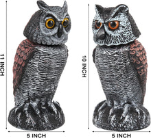 Load image into Gallery viewer, 2 Pack Owl Decoy Bird Repeller With Rotating Head