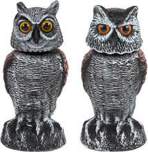 Load image into Gallery viewer, 2 Pack Owl Decoy Bird Repeller With Rotating Head