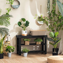 Load image into Gallery viewer, Modern 3-Tier Bamboo Shoe Bench Entryway