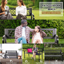 Load image into Gallery viewer, Garden Bench With Armrest For Park Yard Deck Entryway