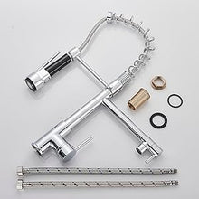 Load image into Gallery viewer, Single Handle Chrome Kitchen Faucet With Pull-Out Spray