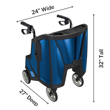 Load image into Gallery viewer, Heavy Duty 4 Wheel Elderly Mobility Walker Rollator With Seat