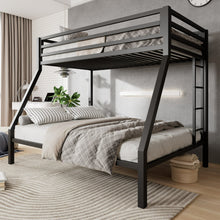 Load image into Gallery viewer, Twin Over Full Metal Bunk Bed With Removable Ladder