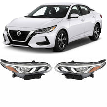 Load image into Gallery viewer, 2020-2022 Nissan Sentra S SV Halogen Headlights, Crystal Clear Lens Chrome Housing, Left Driver & Right Passenger Side Pair, Direct OEM Fit