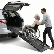Load image into Gallery viewer, Folding Wheelchair Ramp Aluminum Portable - 600 Lbs Non-Slip Mobility Ramp