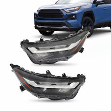 Load image into Gallery viewer, 2022 to 2024 Toyota RAV4 LED Projector Headlights Crystal Clear Lens Assembly with Integrated LED Turn Signals, Left & Right Side Pair, Direct OEM Fit